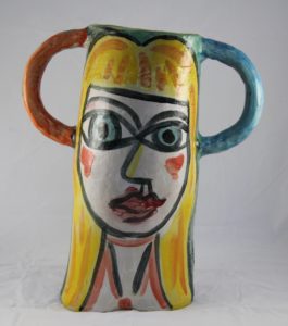 Deborah D Halpern “Amphora with 2 handels & two faces”